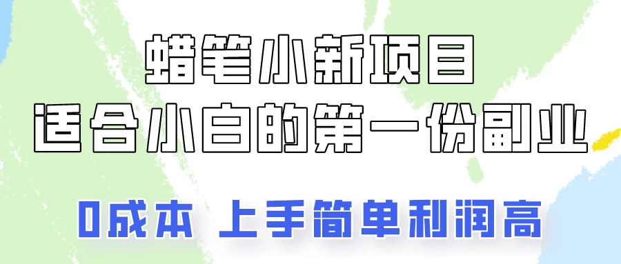 蜡笔小新项目拆解，小白一个月也能多赚3000+